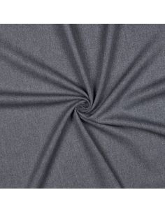 Tissu gabardine viscose brossée premium - Gris bleu chiné