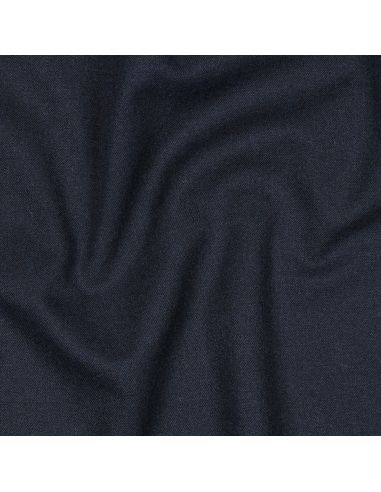 Tissu gabardine viscose brossée premium - Bleu marine