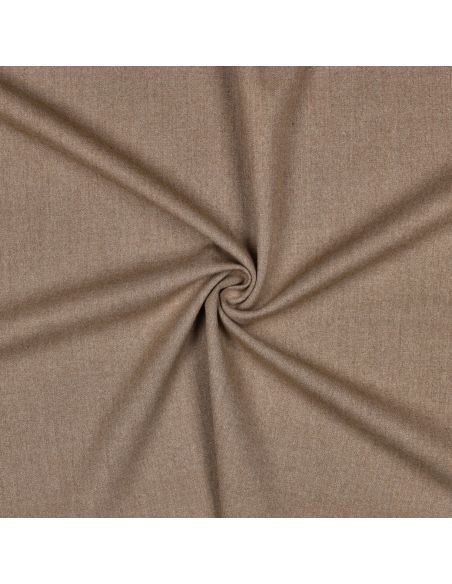 Tissu gabardine viscose brossée premium - Sable chiné