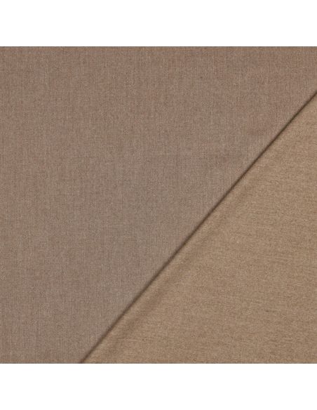 Tissu gabardine viscose brossée premium - Sable chiné