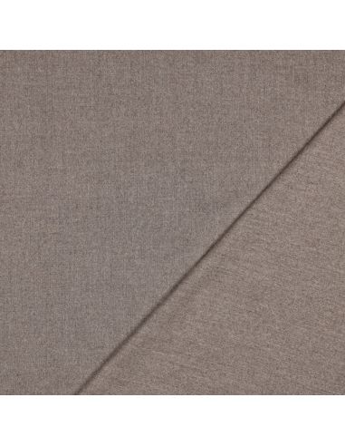Tissu gabardine viscose brossée premium - Taupe chiné