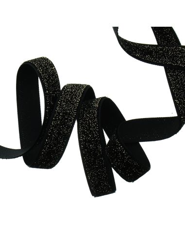 Ruban velours lurex - Noir
