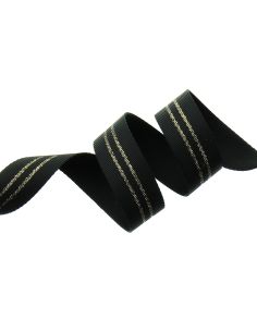 Sangle bagagerie rayé lurex - Noir