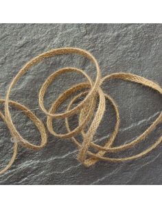 Tresse plate jute lurex 5 mm - Or