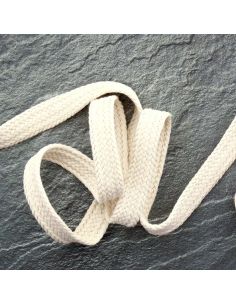 Tresse plate jute 20 mm - Crème