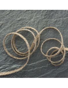 Tresse plate jute lurex 5 mm - Argent