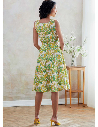 Patrón de vestido, cinturón y bolso - Butterick 6674