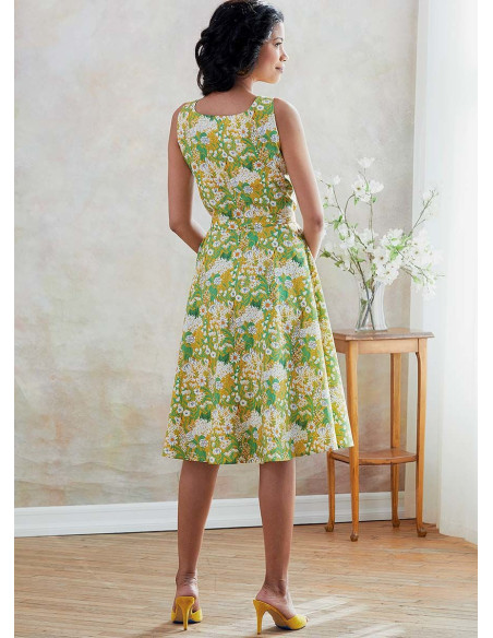 Patrón de vestido, cinturón y bolso - Butterick 6674