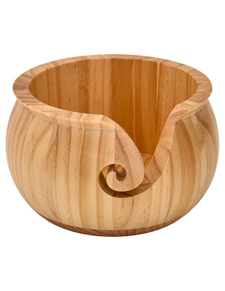 Bol pour pelote de laine en bois de pin verni - Trimits