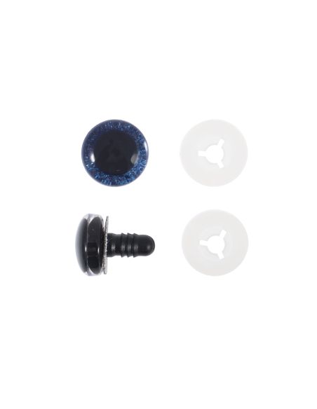 Lot de 6 yeux de sécurité 9 mm - Bleu