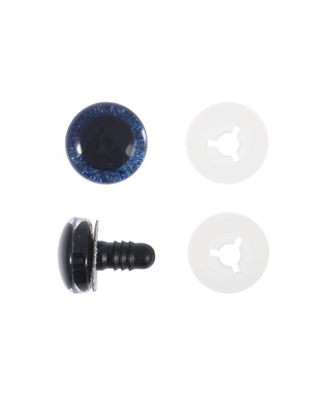 Lot de 6 yeux de sécurité 12 mm - Bleu