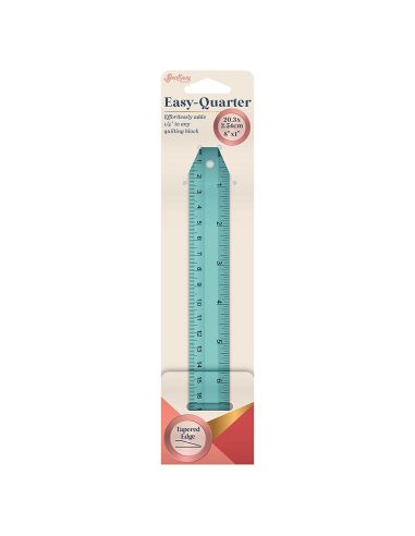Règle rectangle quilting 20,3 cm x 2,54 cm Easy-Quarter- Turquoise