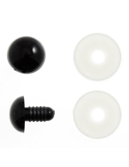 Lot de 6 yeux de sécurité 9 mm - Rose