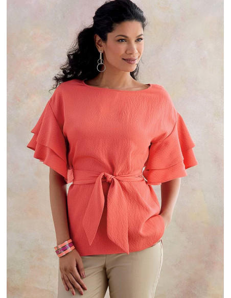 Patrón de blusa y cinturón - Butterick 6685