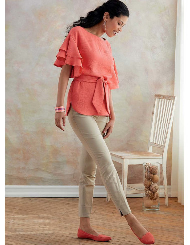 Patrón de blusa y cinturón - Butterick 6685