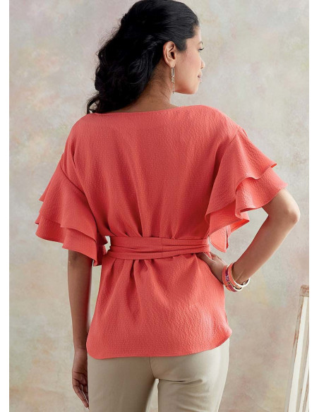 Patrón de blusa y cinturón - Butterick 6685