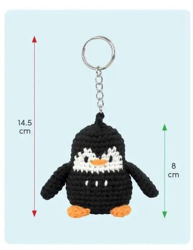 Kit mini porte-clés amigurumi Anchor - Pip le pingouin