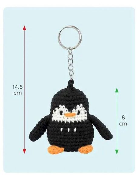 Kit mini porte-clés amigurumi Anchor - Pip le pingouin