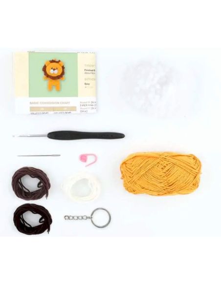Kit mini porte-clés amigurumi Anchor - Levi le lion