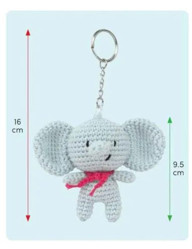 Kit mini porte-clés amigurumi Anchor - Eli l'éléphant