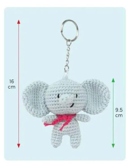 Kit mini porte-clés amigurumi Anchor - Eli l'éléphant