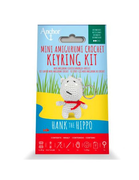 Kit mini porte-clés amigurumi Anchor - Hank l'hippopotame