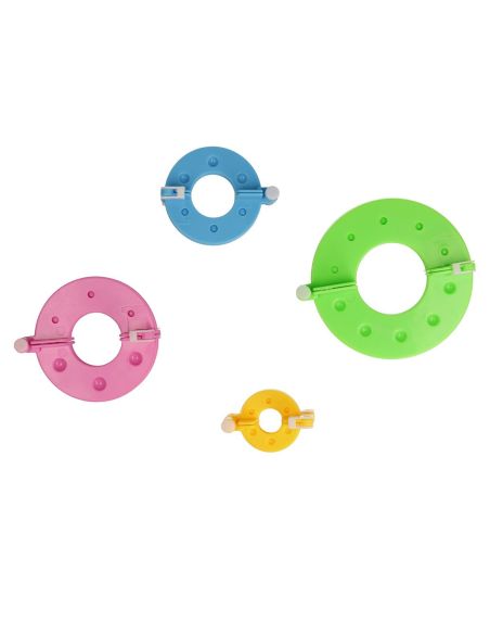 Juego de 4 dispositivos para hacer pompones