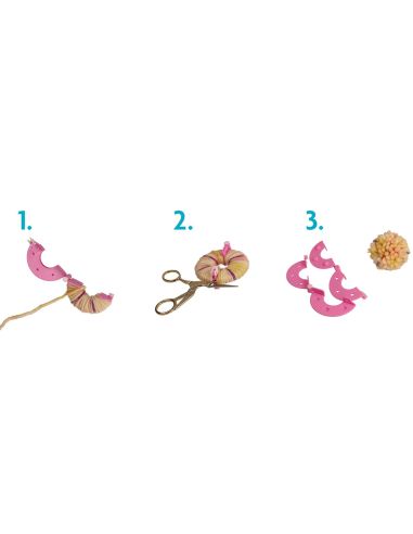 Juego de 4 dispositivos para hacer pompones