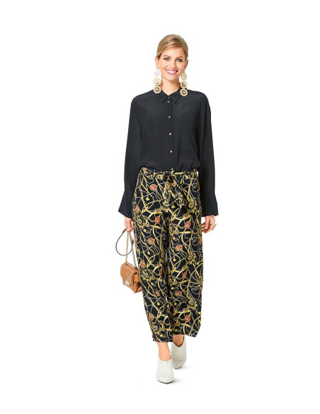 Patrón de pantalón holgado - Burda 6250