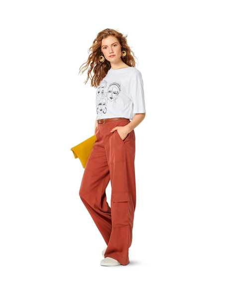 Patrón de pantalón holgado - Burda 6250