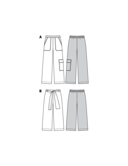 Patrón de pantalón holgado - Burda 6250