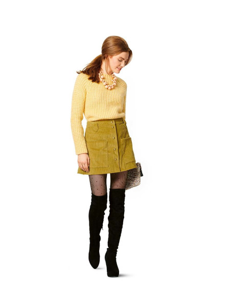 Patrón de falda acampanada - Burda 6252