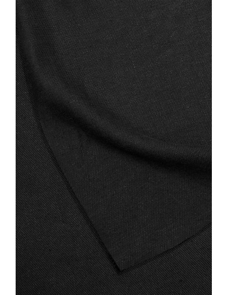 Tissu twill lin viscose Liva Eco Black - Atelier Brunette