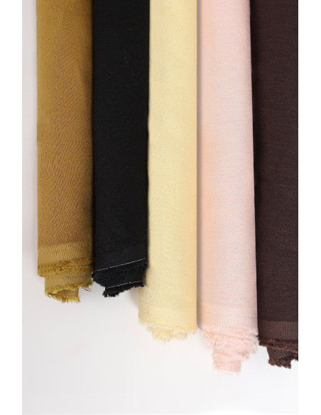 Tissu twill lin viscose Liva Eco Vanilla Ice - Atelier Brunette