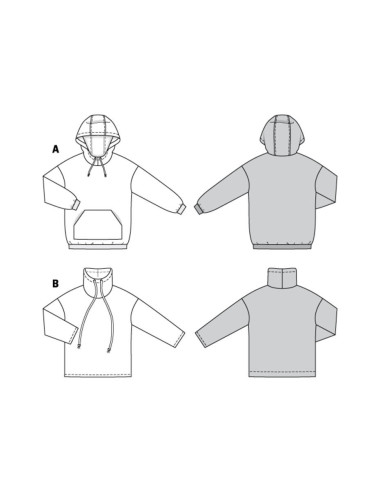 Patrón de sudadera - Burda 6253