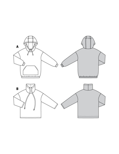 Patrón de sudadera - Burda 6253