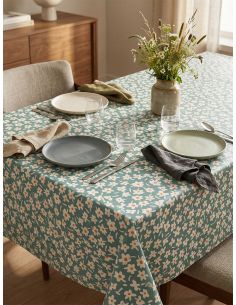 Nappe toile cirée Captain Cook Happy Days - Menthe 2