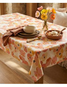 Nappe toile cirée Captain Cook Keshi - Corail 2
