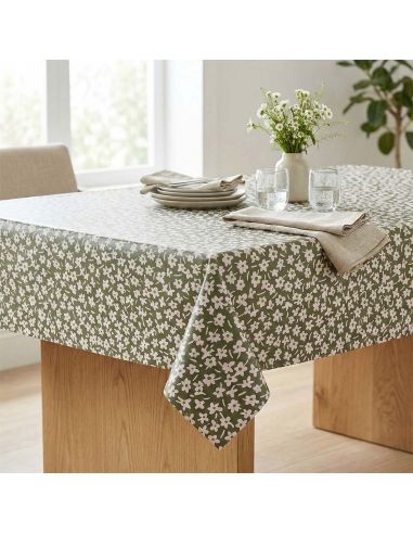 Nappe toile cirée Captain Cook Happy Days - Kaki
