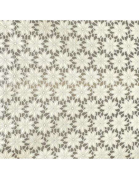 Nappe toile cirée Captain Cook Daisy - Crème