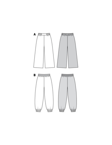 Patrón de pantalón abombado - Burda 6283