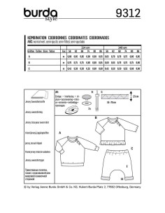 Patrón de camiseta y pantalón elástico - Burda 9312 2
