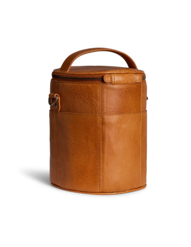 Sac de rangement en cuir pour le tricot Muud Saturn édition limitée - Whisky