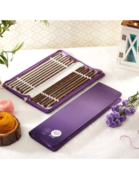 Estuche de agujas rectas de madera Symfonie KnitPro