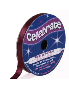 Cinta de satén Celebrate ciruela - 6 mm x 6 metros