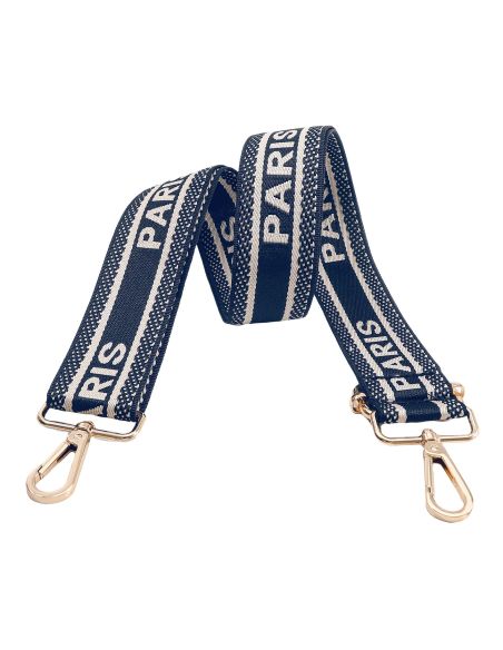 Sangle de sac avec mousquetons Paris - Bleu marine