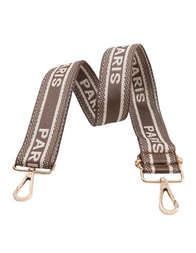 Sangle de sac avec mousquetons Paris - Marron