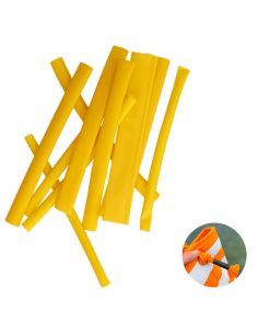 Lot de 10 gaines thermorétractable pour extrémité de cordon - Jaune
