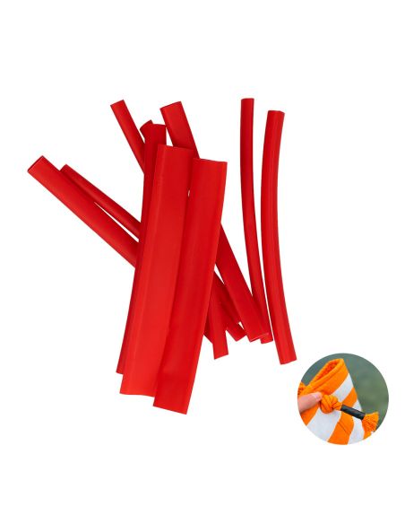 Lot de 10 gaines thermorétractable pour extrémité de cordon - Rouge
