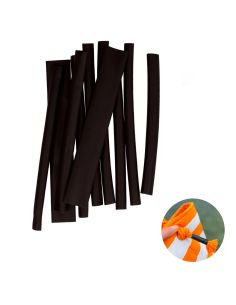 Lot de 10 gaines thermorétractable pour extrémité de cordon - Noir